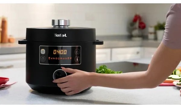 Tefal - Többfunkciós elektromos edény TURBO CUISINE 4,8 l 1090W/230V fekete