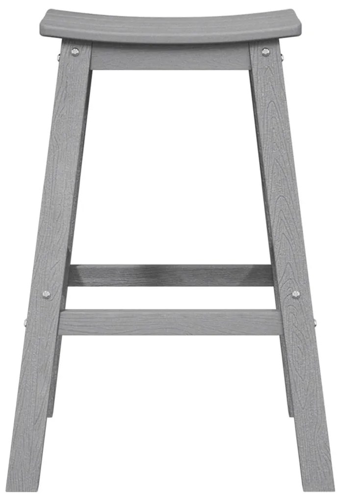 Bárszékek 9 db Világosszürke HDPE