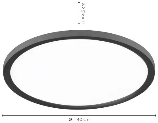 Leuchten Direkt 15571-18-LED Dimmelhető mennyezeti lámpa FLAT LED/23,5W/230V + távirányító