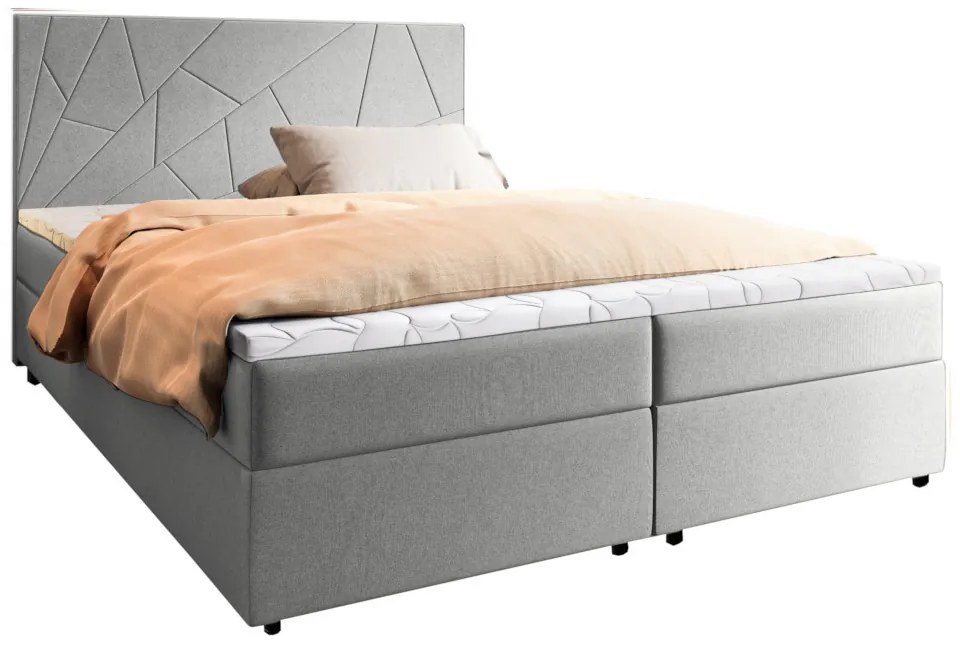 LADO boxspring kárpitozott ágy, 140x200, inari 91