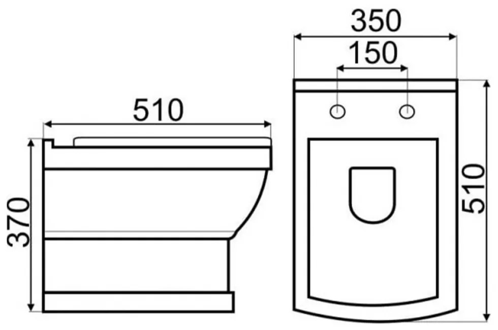 Kleopátra 16 fali wc ülőkével