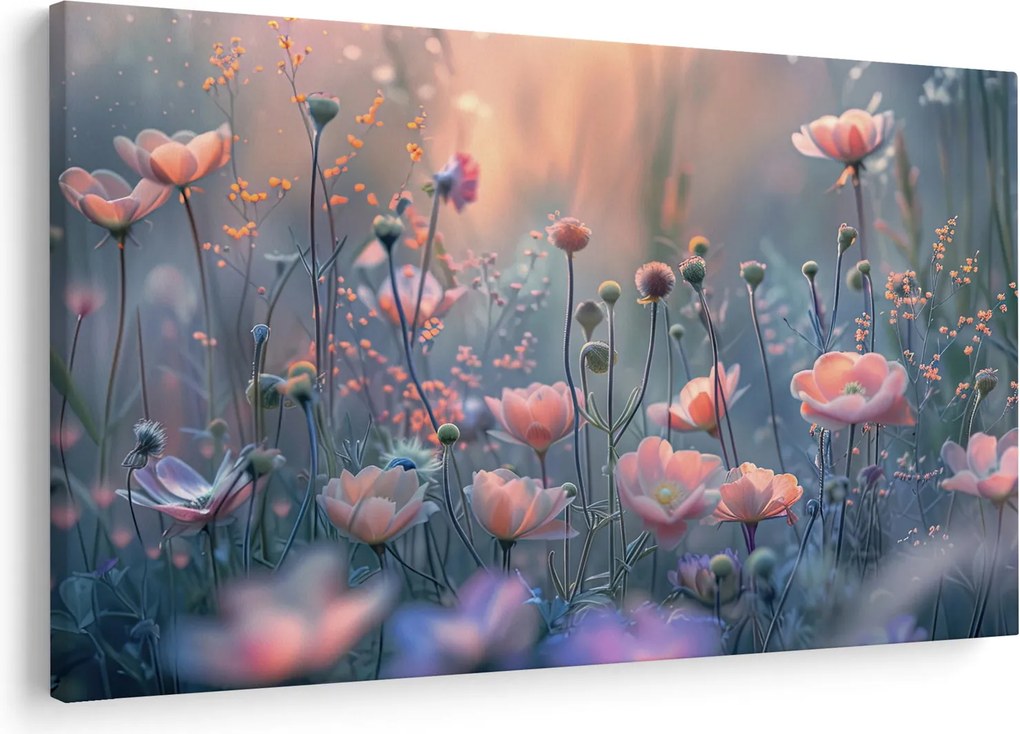 Kép - Virágok pasztell színekben (90x60 cm)