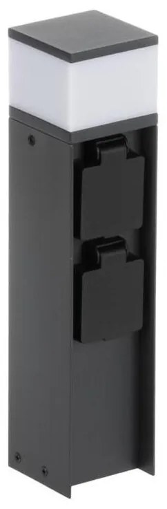 Kanlux 38763-Kültéri lámpa 2 aljzattal DASTEN 1xG9/11W/230V 30 cm IP44 antracit 38763
