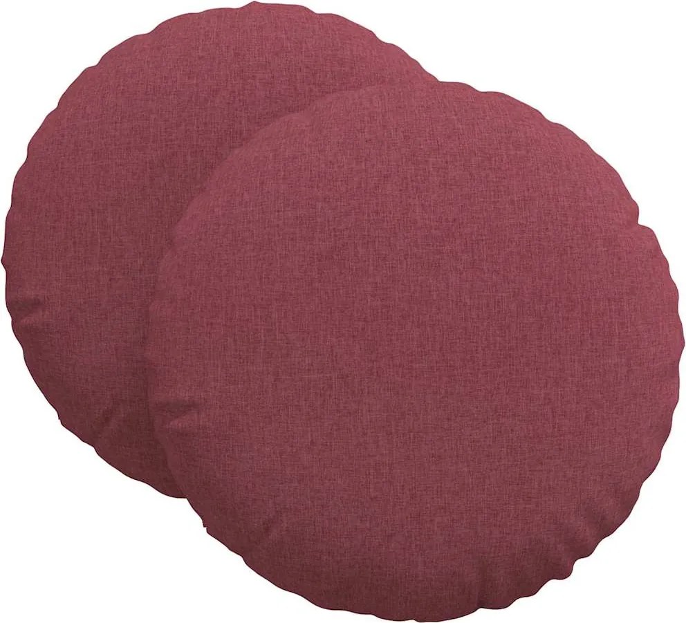 vidaXL Ülőpárnák 2 pcs Bordó Ø60 x 21 cm szövet