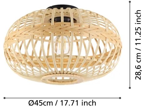 Eglo 43723 - Mennyezeti lámpa AMSFIELD 1xE27/40W/230V