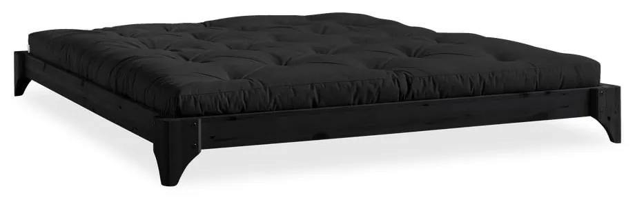 Elan fekete ágy borovi fenyőfából, 140 x 200 cm - Karup Design