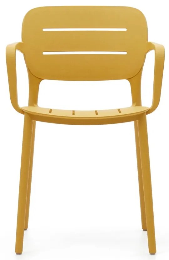 Sárga műanyag kerti szék Morella – Kave Home