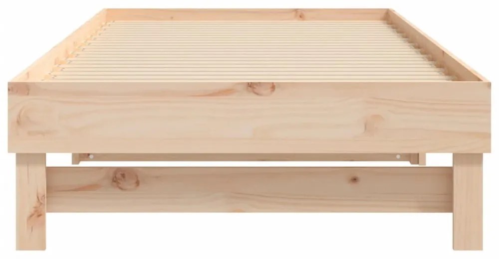 tömör fenyőfa kihúzható kanapéágy 2x(80x200) cm