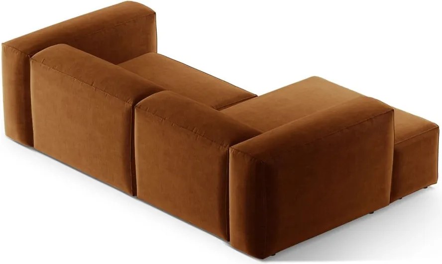 Téglavörös sarokkanapé (bal oldali-heverő résszel) Bergamo – Cosmopolitan Design