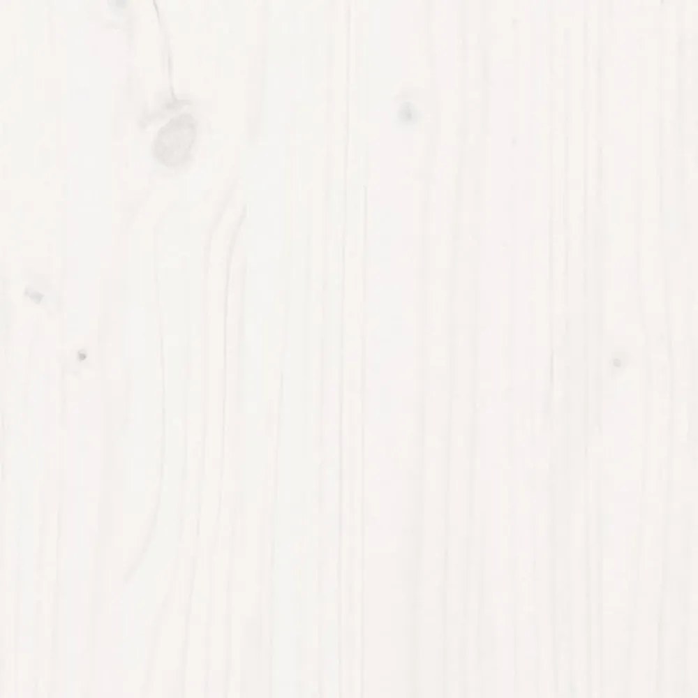 fehér tömör fenyőfa tálalószekrény 111x34x60 cm