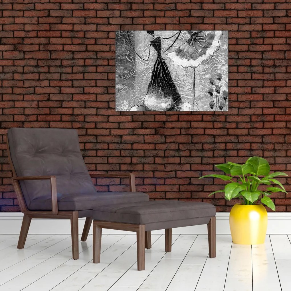 Üveg kép - Afrikai festészet (70x50 cm)