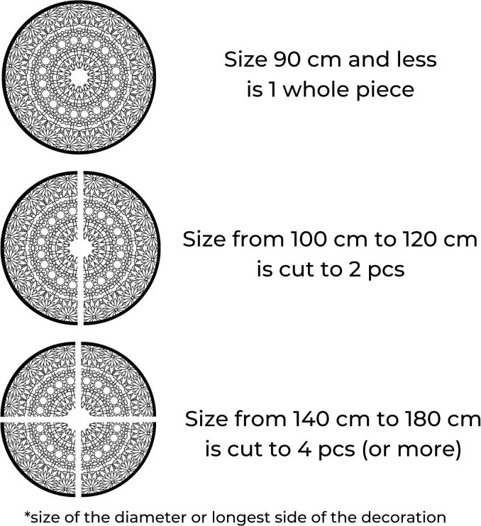Luxus fa mandala a falon 3D belső dekoráció | HELA