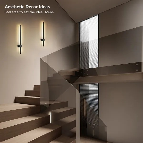 Brilagi - LED kültéri fali lámpatest AURA LED/12W/230V 3000K IP54 fekete