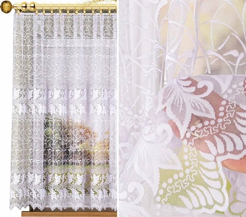 Minta 049348 méret 300x160 cm jacquard függöny, egyenes (szegélyekkel)