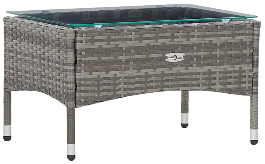 4 részes szürke polyrattan kerti ülőgarnitúra párnákkal