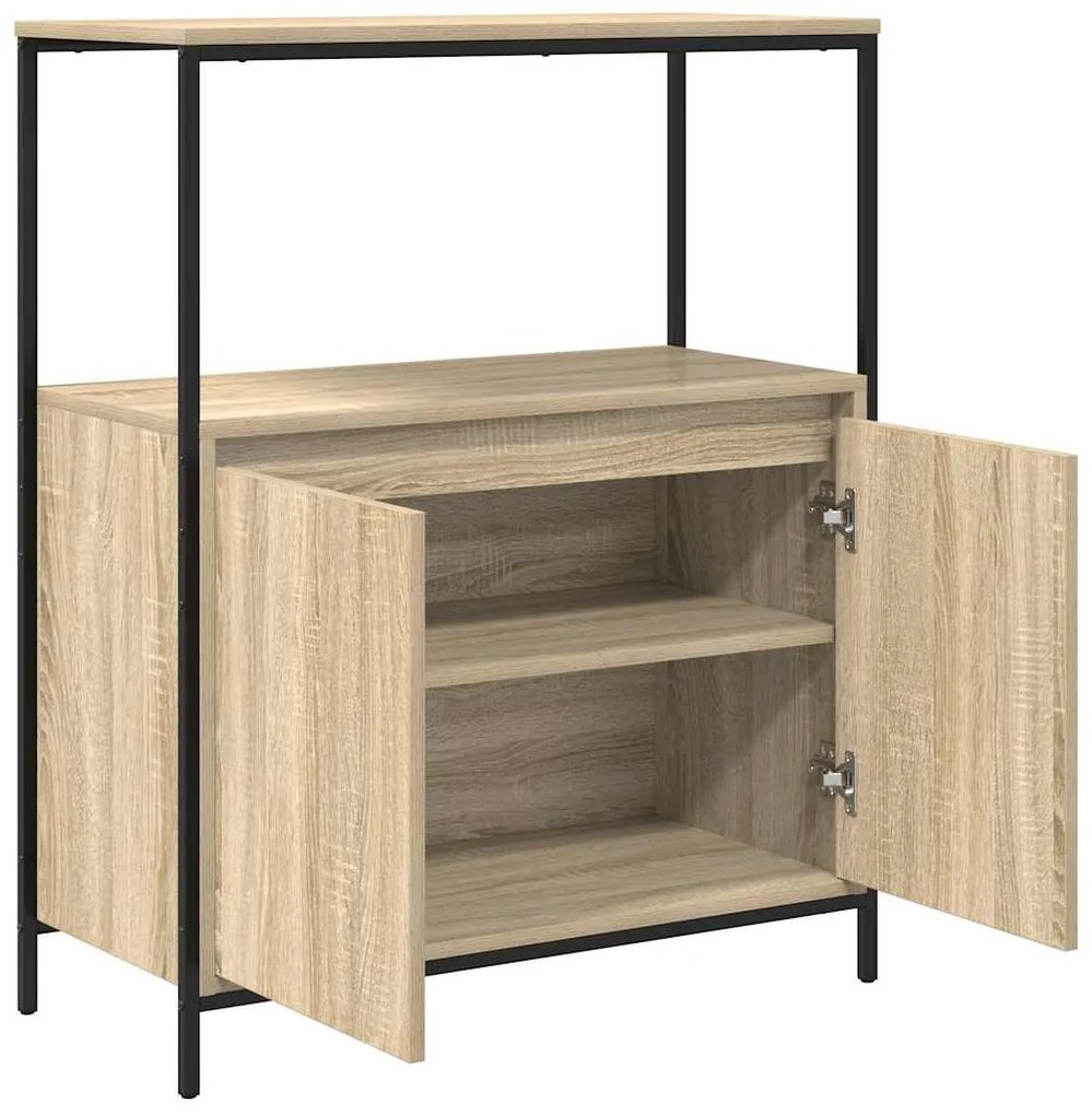tölgy színű fürdőszobaszekrény polcokkal 76,5x35x95 cm