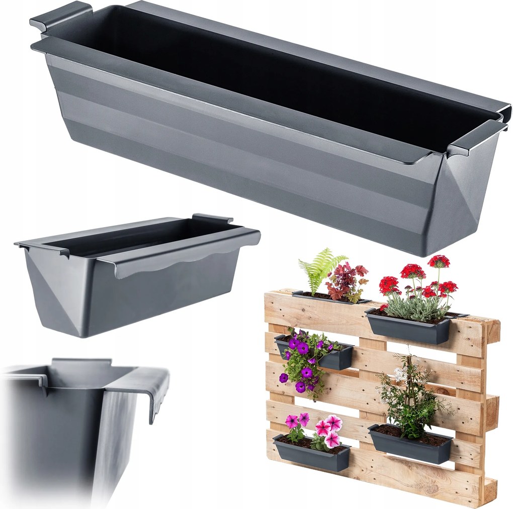 Virágtartó Kaspó Eurolaj Doboz 40cm Virágtartó Kaspó 6db