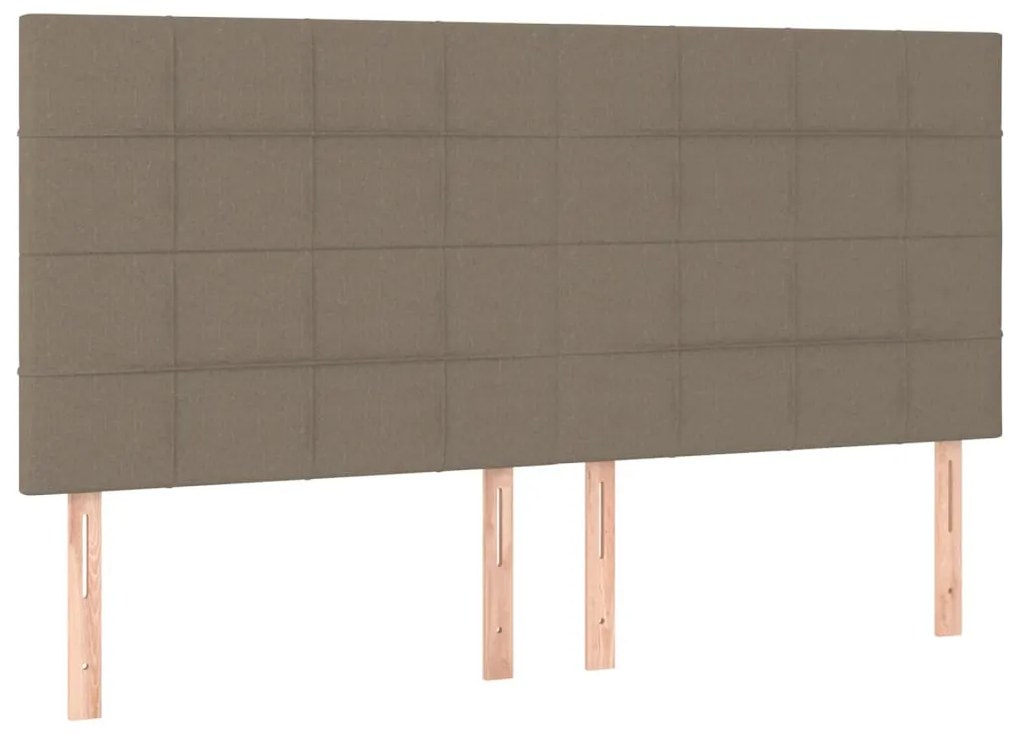 4 db tópszínű szövet fejtámla 90x5x78/88 cm