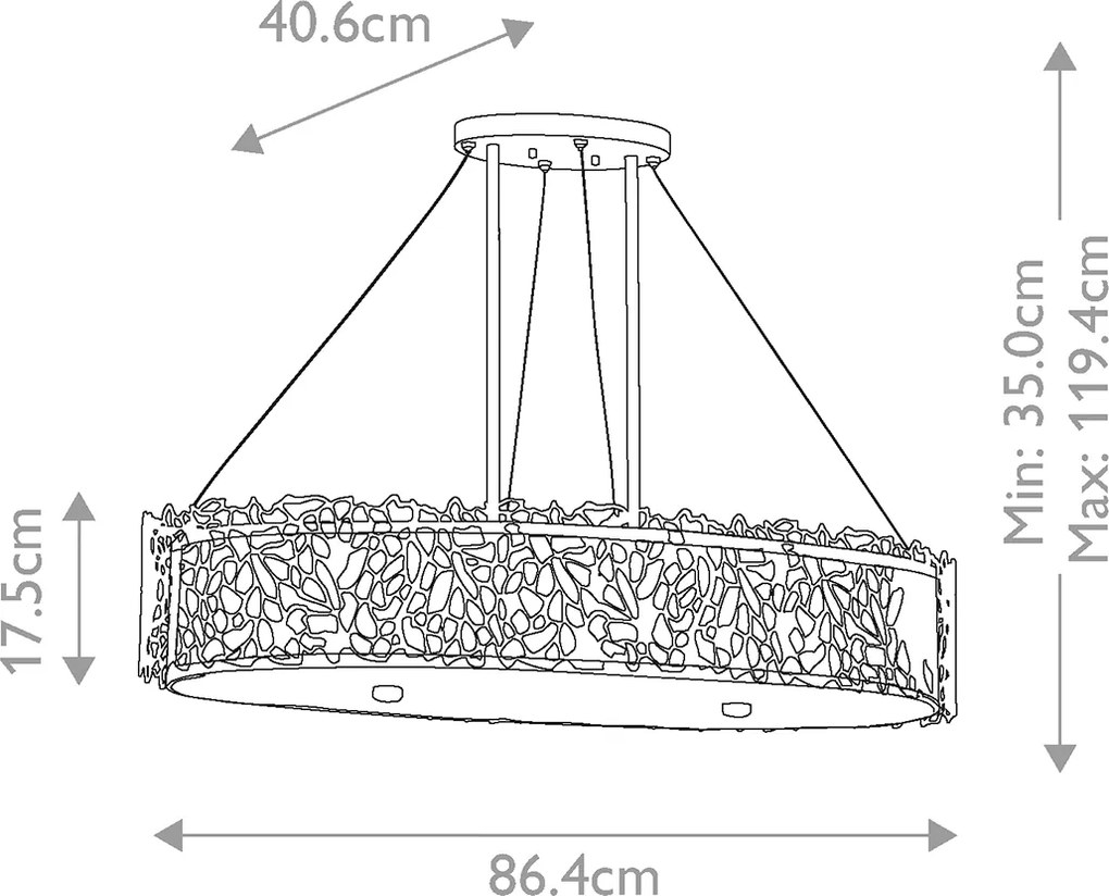 Kichler modern függeszték silver coral ezüst elsklsilvercoralisle
