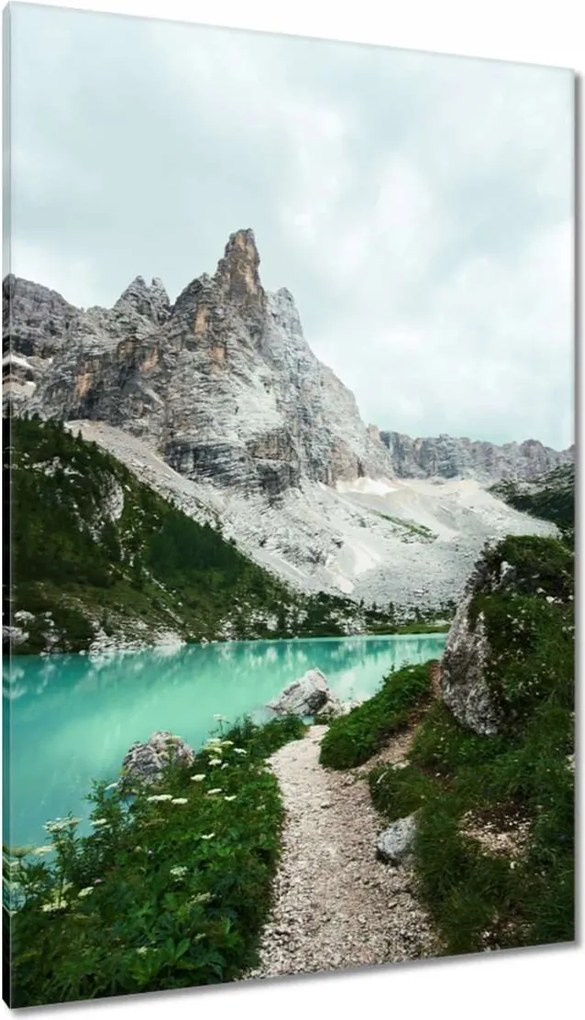 Vászonkép 80x120 Türkiz víz a hegyekben