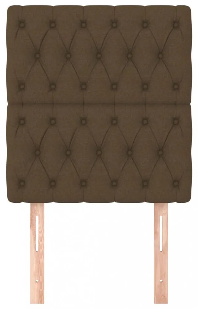 sötétbarna szövet fejtámla 80x7x118/128 cm