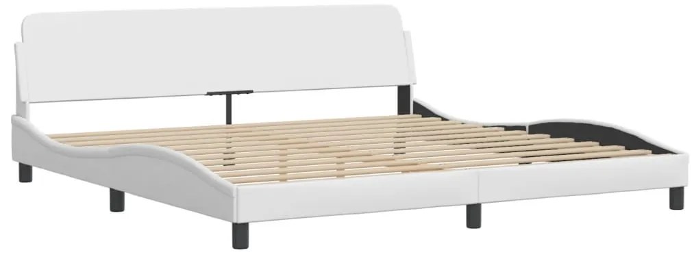 fehér ágykeret LED-ekkel matrac nélkül Hvar 200x200 cm