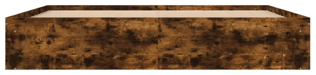 füstös tölgy színű ágykeret 200 x 200 cm