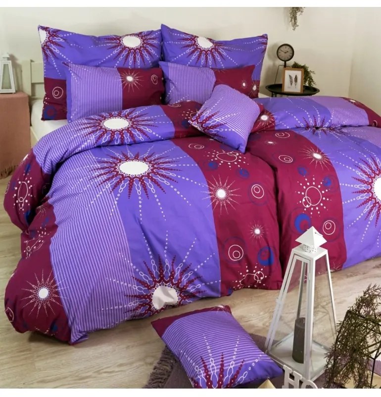 EMI Tilia lila ágyneműhuzat 140x200 + 70x90, A standard egyszemélyes ágy szett tartalma: 1x 140x200 + 1x 70x90