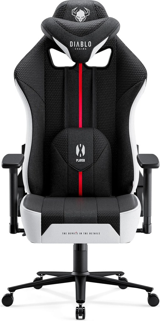 Diablo X-Player 2.0 szövet gamer szék Átlagos méret: fehér-fekete Diablochairs