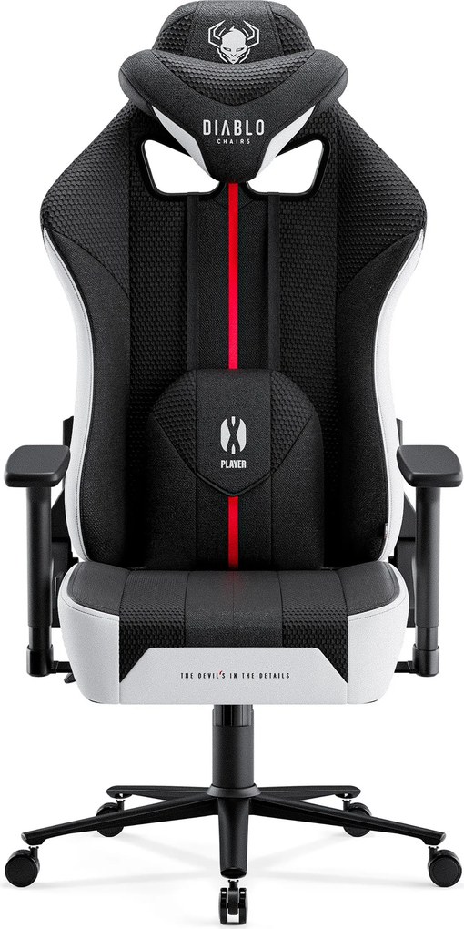 Gamer szék szövet fehér-fekete Normal Size: Diablo X-Player 2.0