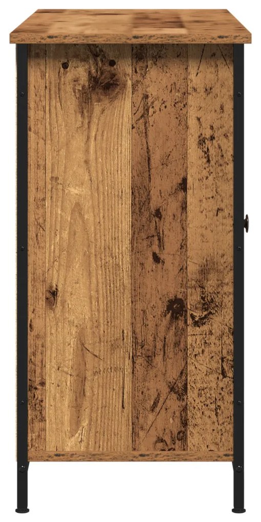 Old Wood oldalszekrény 100x35x70 cm Mérnöki fa és acél