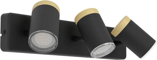 Eglo 300002 - Fürdőszobai spotlámpa CONSUMA 3xGU10/3W/230V IP44 fekete/bézs