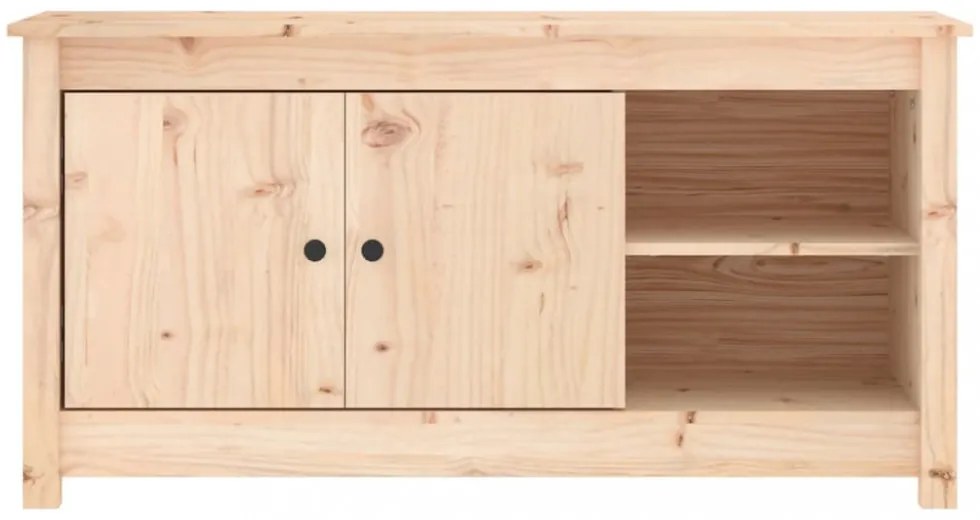 tömör fenyőfa TV-szekrény 103 x 36,5 x 52 cm