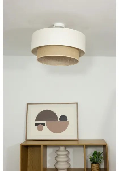 NATIA felületre szerelhető csillár 1xE27/60W/230V átm. 45 cm fehér/barna