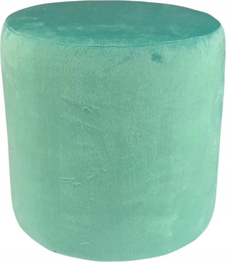 Kerek puff velvet minky menta szín