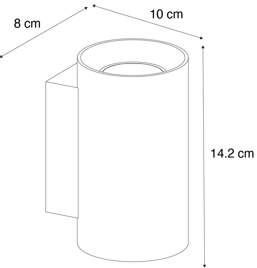 Okos fali lámpa sötét bronz kerek 2-lámpás 2 Wifi GU10 50mm-es izzóval - Sandy
