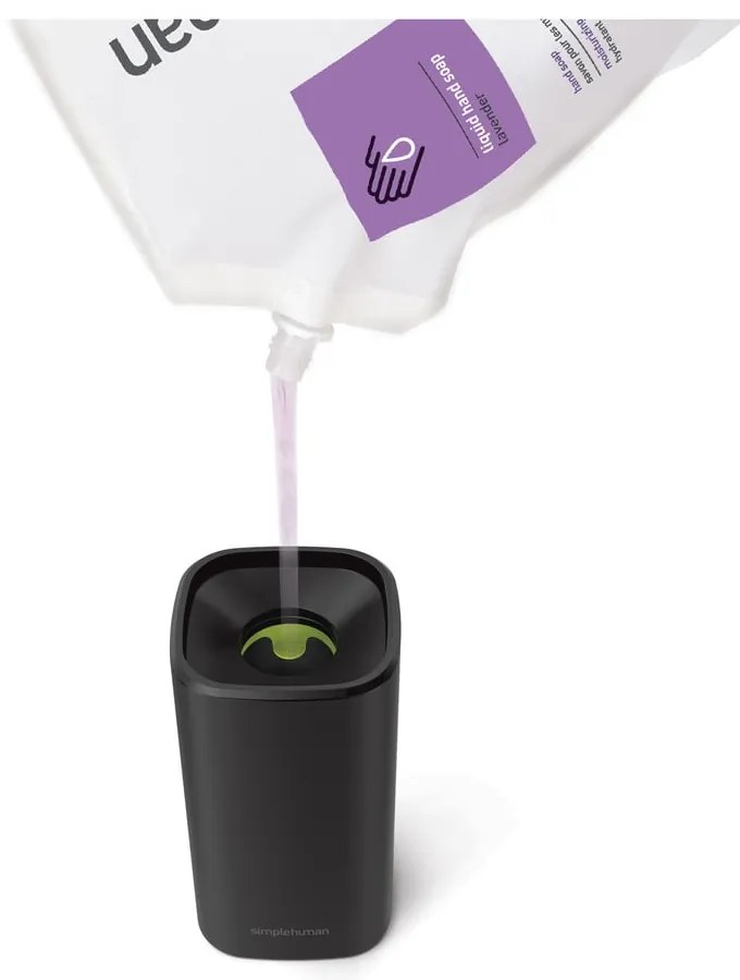 Matt fekete acél szappanadagoló 295 ml – simplehuman