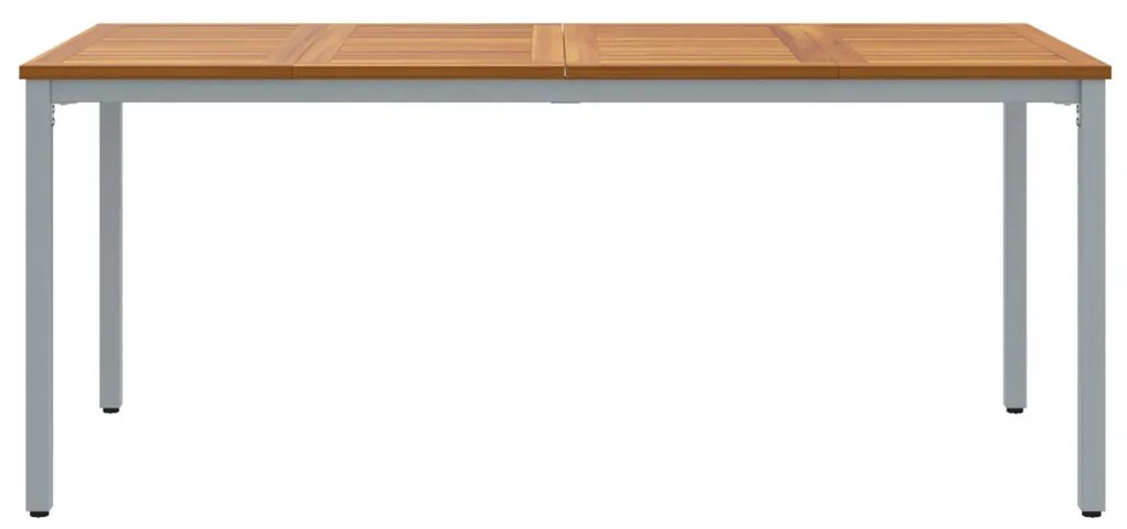 Kerti asztal 180x90x75 cm Tömör akácfa és fém
