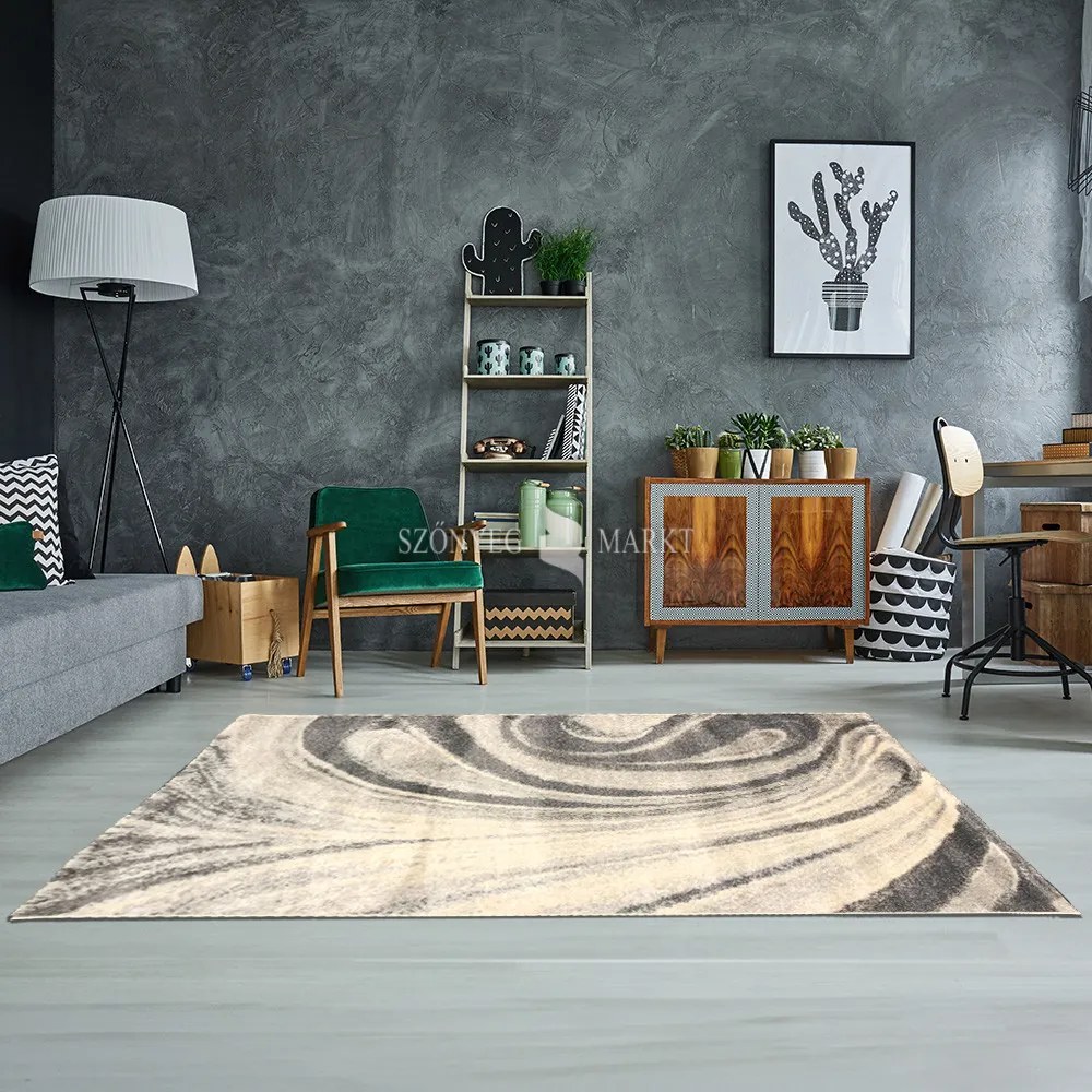 Flora 9040 modern mintájú szőnyeg (Beige) 60x110 cm