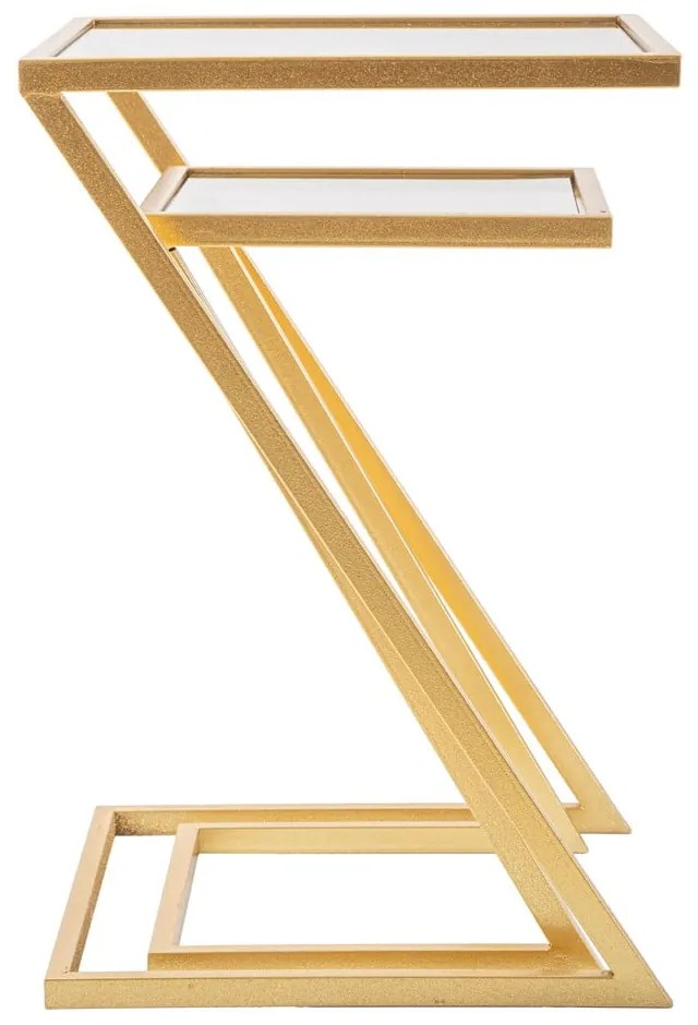 Tárolóasztal szett üveg asztallappal, 2 db-os 40x40 cm Zet – Mauro Ferretti