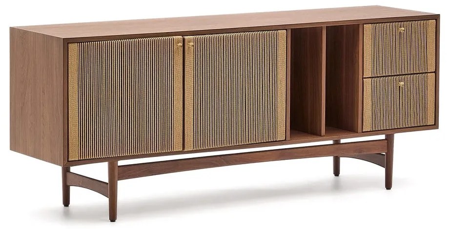 Barna alacsony komód diófa dekorral 180x73 cm Elan – Kave Home