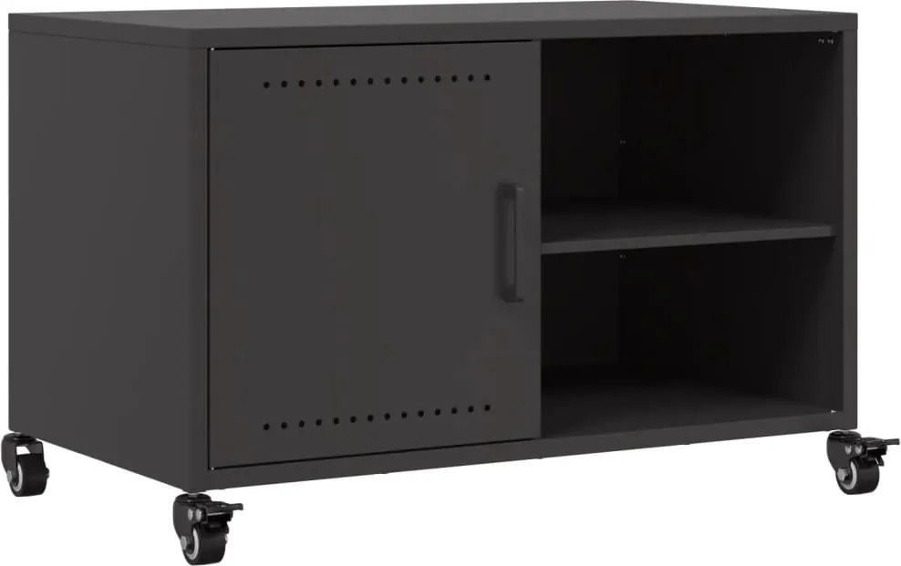 vidaXL fekete acél TV-szekrény 68 x 39 x 43,5 cm