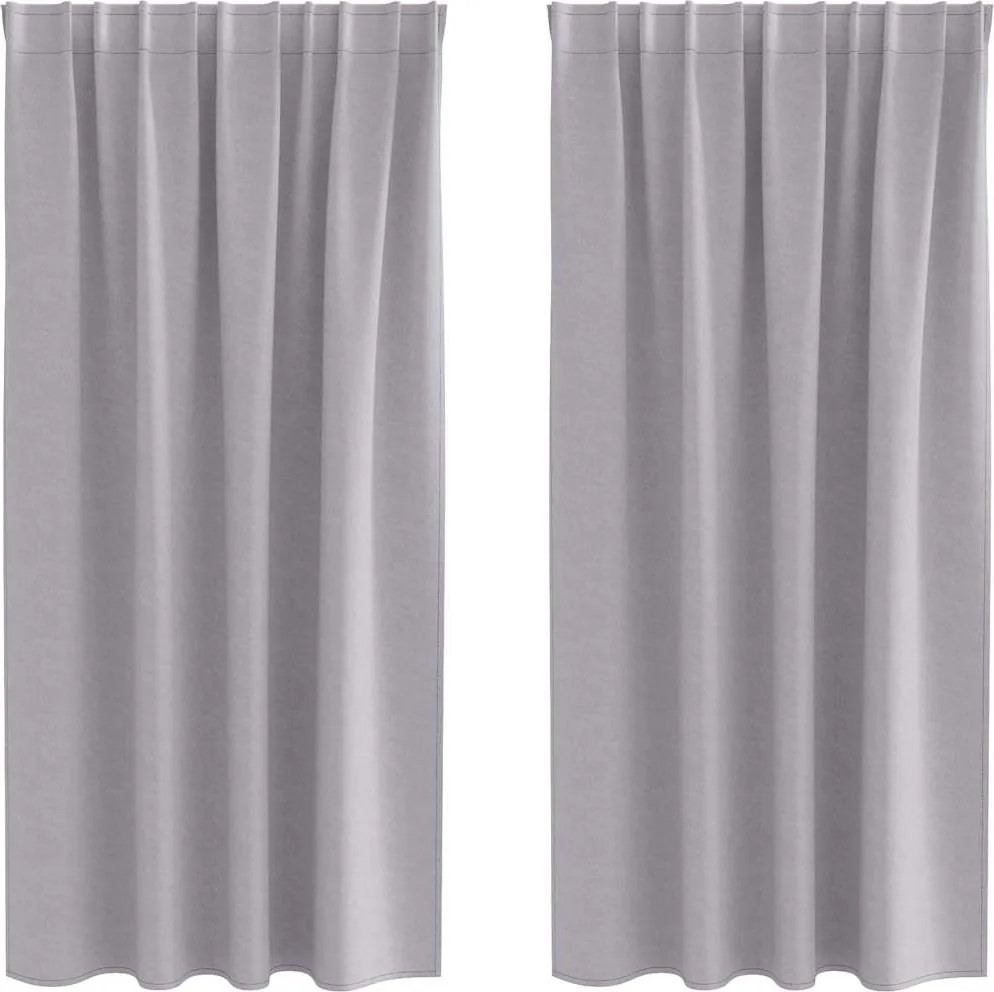 vidaXL Fekete Függöny Gyűrűkkel 2 pcs Fém Szürke 175 x 140 cm