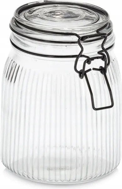 Tároló tégely billenő fedéllel, 1000 ml, O11,3x15,3cm