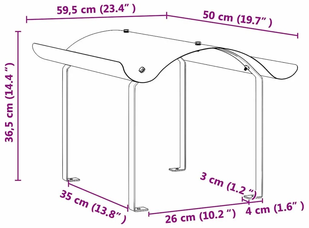 Kémény Fedél Ezüst 59.5 x 50 x 36.5 cm Rozsdamentes acél