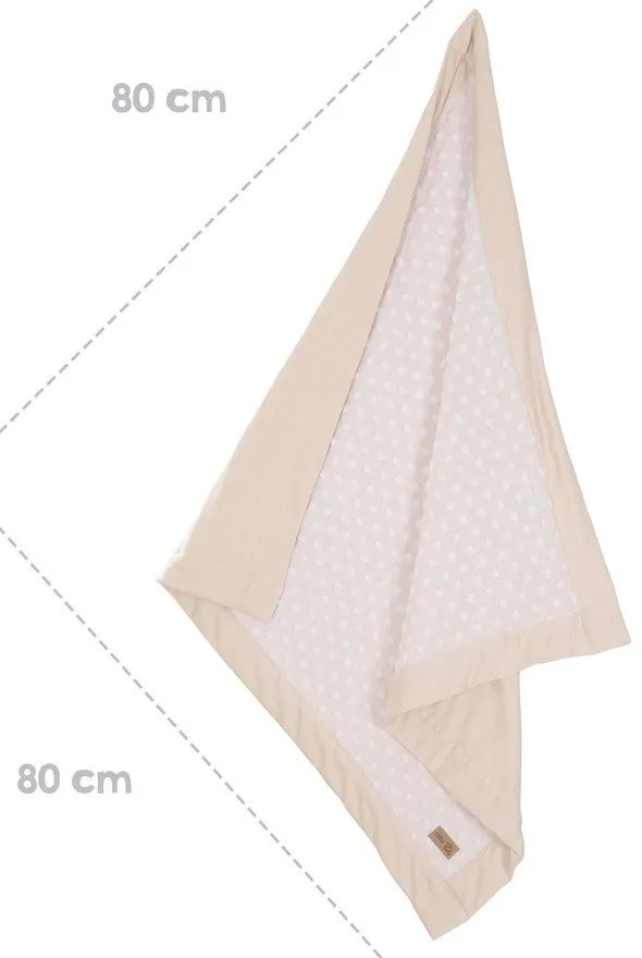 Bézs pamutkeverék gyerek takaró 80x80 cm Frosty Almond – Roba