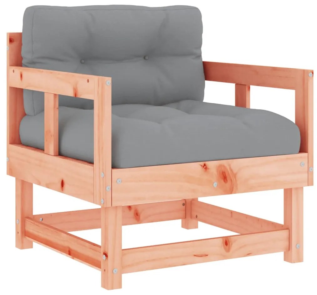 7 részes tömör duglászfenyő kerti társalgószett párnákkal