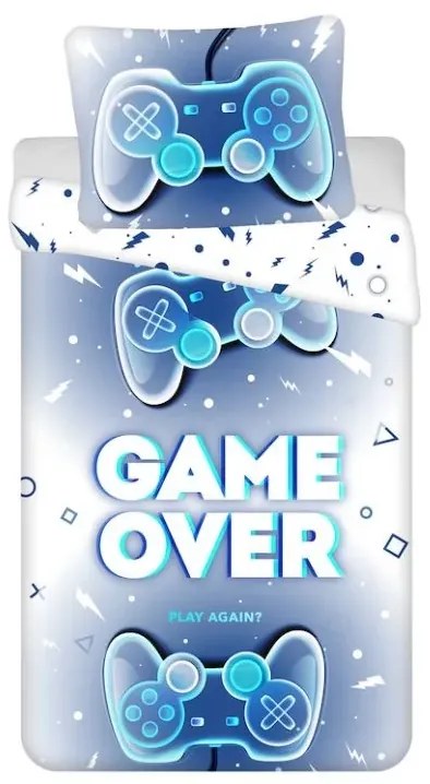 Pamut ágyneműhuzat - Game Over - 140 x 200 cm - Jerry Fabrics