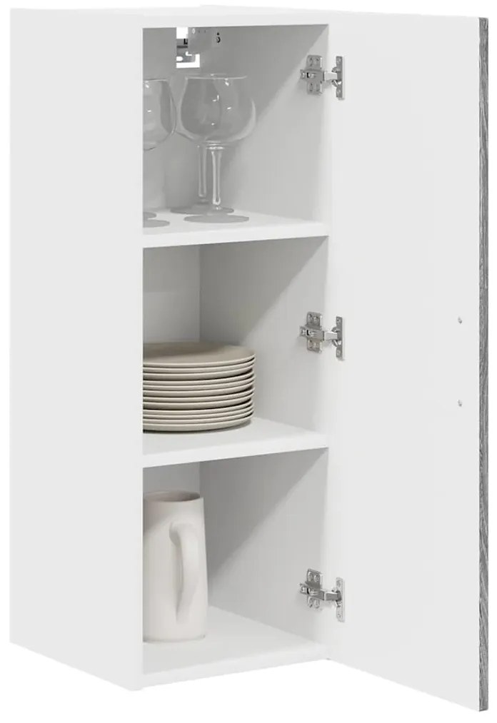 Fali konyhaszekrény 2 pcs Szürke Sonoma 30 x 31 x 80 cm Faanyag