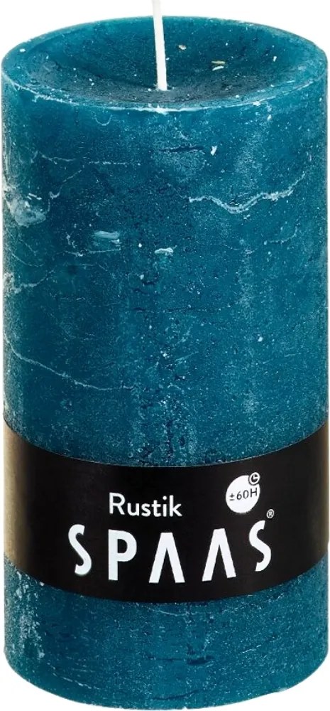 Oszlopos gyertya SPAAS RUSTIK 13 cm kék